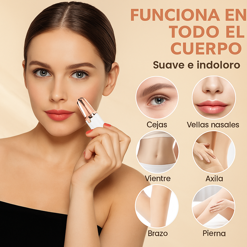 Depilador inalámbrico 2 en 1 para cejas y vello facial