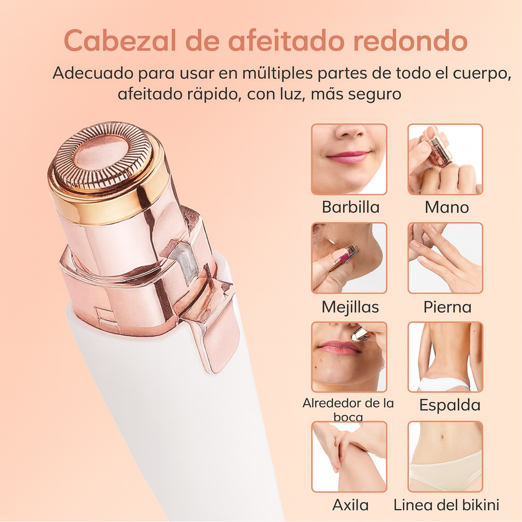 Depilador inalámbrico 2 en 1 para cejas y vello facial