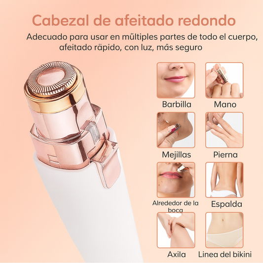 Depilador inalámbrico 2 en 1 para cejas y vello facial